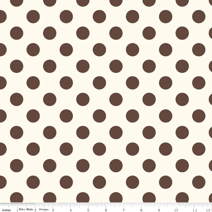 Medium Dot Brown on Cream