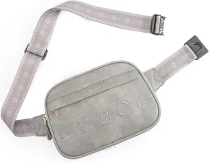 MEITRUE Belt Bag for Women Leather Fanny Pack Fashionable Small Crossbody Bags for Women Rose Embroidery Waist Bags with Adjustable Strap