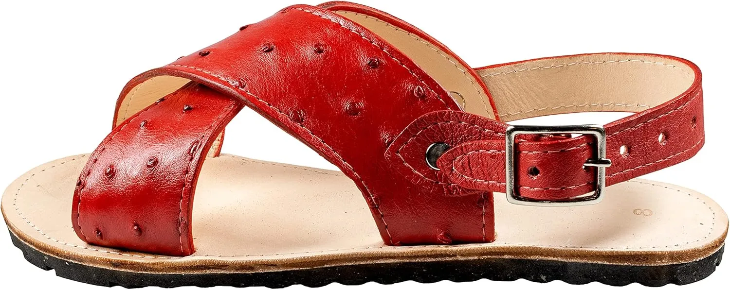 Men Exotic Sandals Genuine Ostrich Leather Huaraches Piel Avestruz