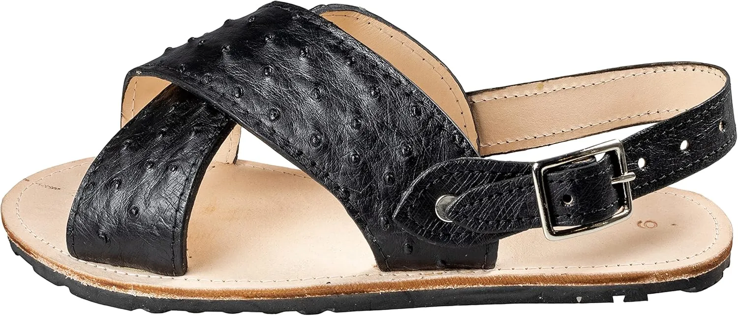 Men Exotic Sandals Genuine Ostrich Leather Huaraches Piel Avestruz
