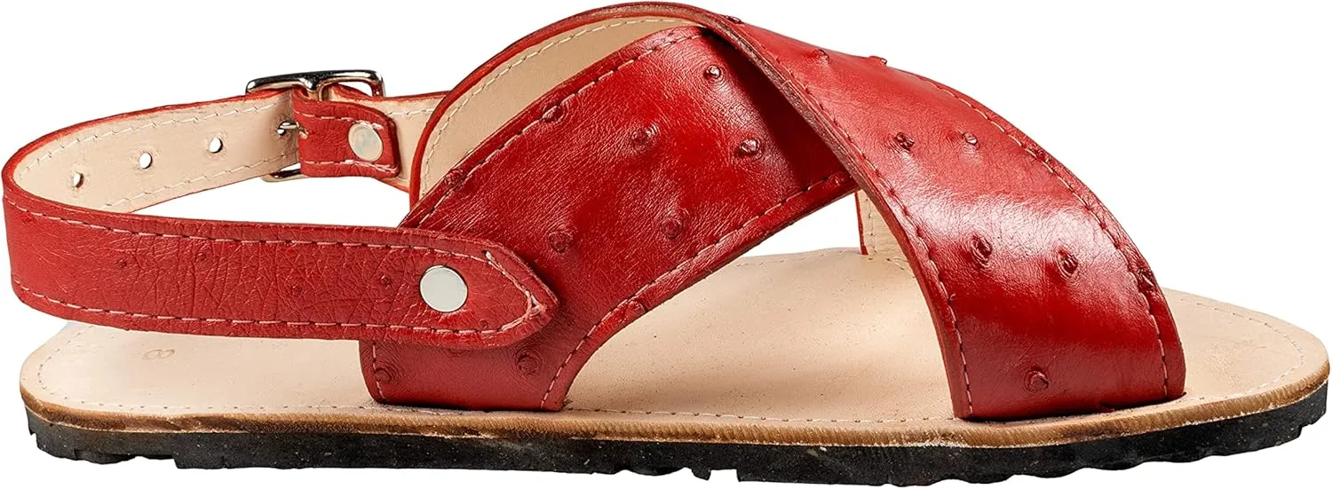 Men Exotic Sandals Genuine Ostrich Leather Huaraches Piel Avestruz
