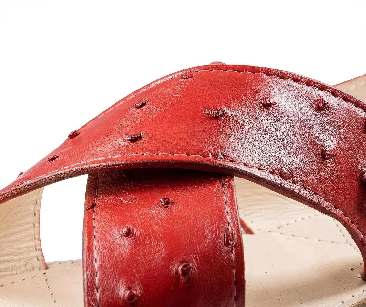 Men Exotic Sandals Genuine Ostrich Leather Huaraches Piel Avestruz