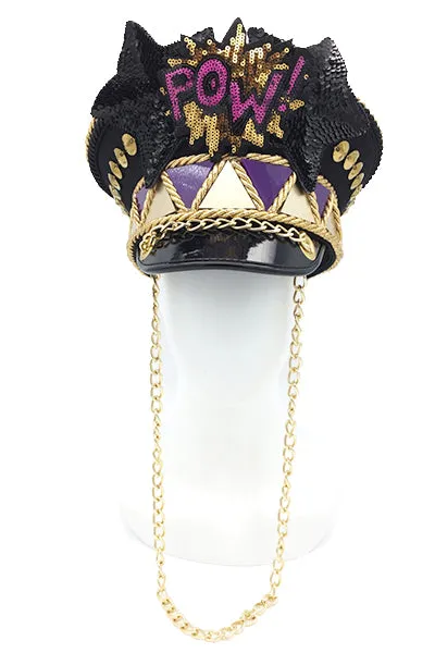 Men's Koop Pow Embellished Military Style Hat