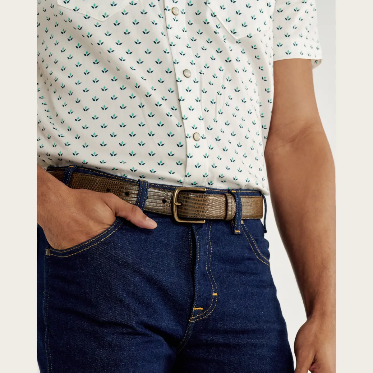 Men's Lizard Belt