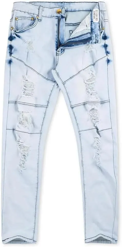 Men's Skinny Fit Jeans, Stretch Denim Ripped Jeans for Men | Classic 5-Pocket Design, Streetwear with Durable Cotton Fabric