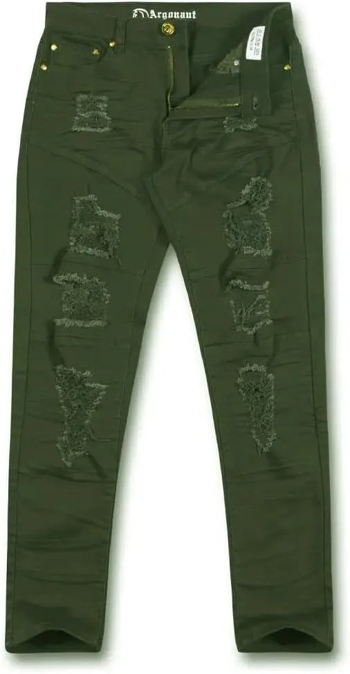Men's Skinny Fit Jeans, Stretch Denim Ripped Jeans for Men | Classic 5-Pocket Design, Streetwear with Durable Cotton Fabric