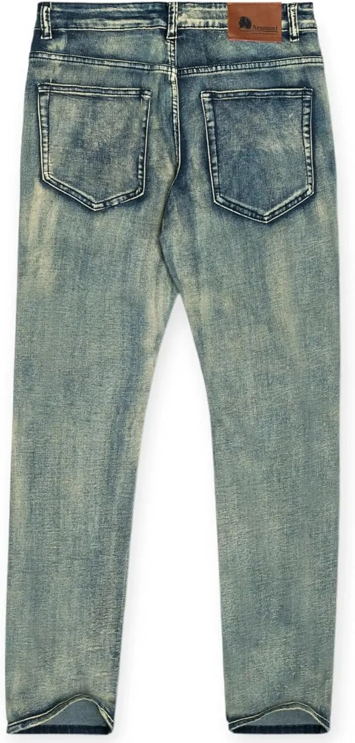 Men's Skinny Fit Jeans, Stretch Denim Ripped Jeans for Men | Classic 5-Pocket Design, Streetwear with Durable Cotton Fabric