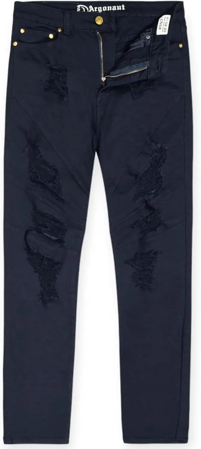 Men's Skinny Fit Jeans, Stretch Denim Ripped Jeans for Men | Classic 5-Pocket Design, Streetwear with Durable Cotton Fabric