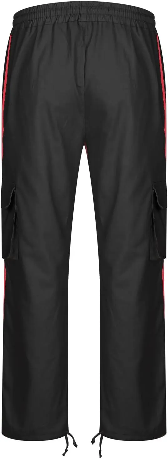 Mens Sports Cargo Pants Patchwork Trendy 2025 Work Pants for Men Casual Straight Leg Relaxed Fit Trousers with Pocket
