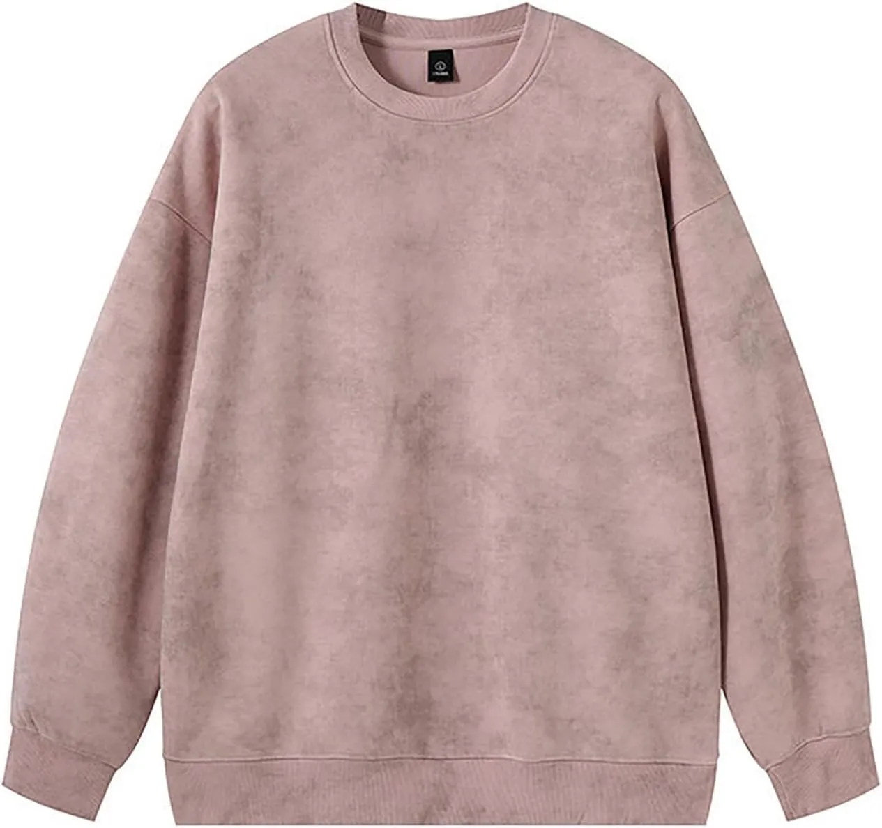 Mens Tie Dye Crew Neck Sweatshirt Wash Long Sleeve Casual Stylish Pullover Streetwear Loose Gym Workout Sweatshirt