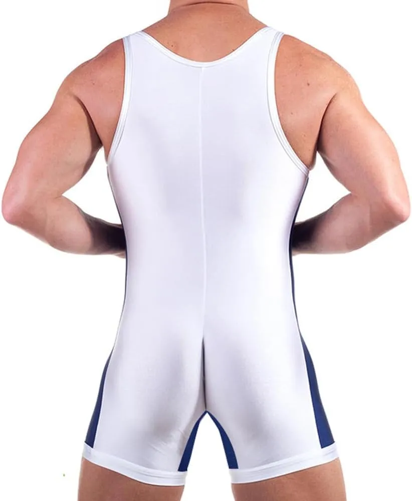 Men's Wrestling Singlets Sleeveless Athletic Supporters Wrestling Uniform Sports Bodysuit Jumpsuits for Fun