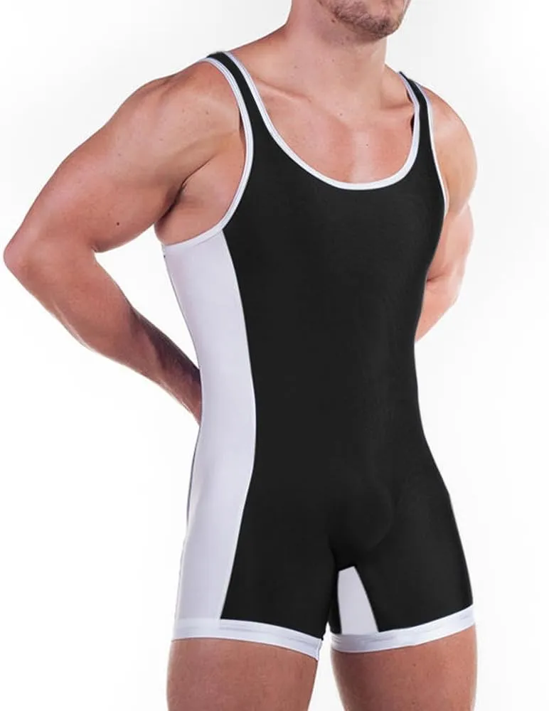 Men's Wrestling Singlets Sleeveless Athletic Supporters Wrestling Uniform Sports Bodysuit Jumpsuits for Fun