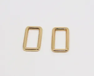 Metal Mould Cast Rectangle Ring Buckle Loops-Light Gold( Per item)