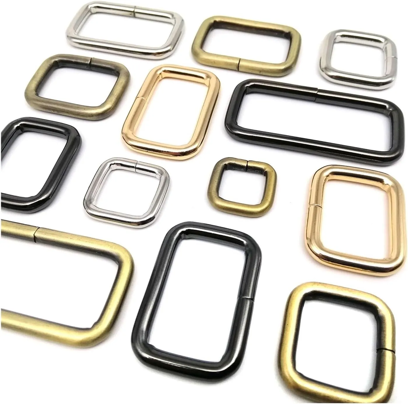 Metal Thickened Handbag Leather Bag Strap Belt Webbing Dog Collar Chain Rectangle Square O D Ring Buckle Clasp DIY