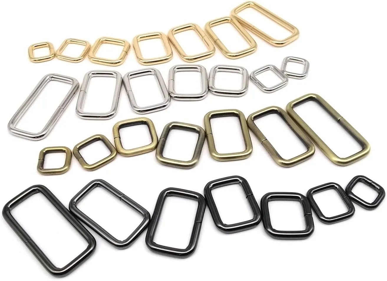 Metal Thickened Handbag Leather Bag Strap Belt Webbing Dog Collar Chain Rectangle Square O D Ring Buckle Clasp DIY
