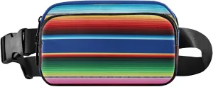 Mexican Serape Blanket Stripes Fanny Pack for Women Men Crossbody Belt Bag Fashion Waist Packs Purse with Adjustable Strap Dupes for Outdoors Shopping Traveling