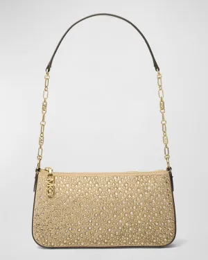 Michael Kors Metallic Embellished Pouchette Shoulder Bag