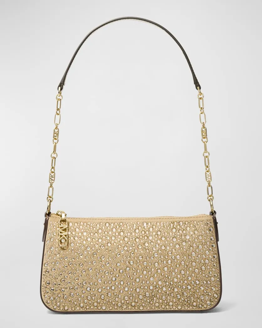 Michael Kors Metallic Embellished Pouchette Shoulder Bag