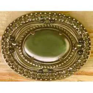 Michal Golan Hematite and Swarovski Crystals Belt Buckle