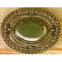 Michal Golan Hematite and Swarovski Crystals Belt Buckle