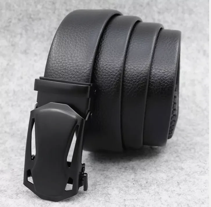 Microfiber Leather Mens Ratchet Belt Belts For Men Adjustable Automatic Buckle