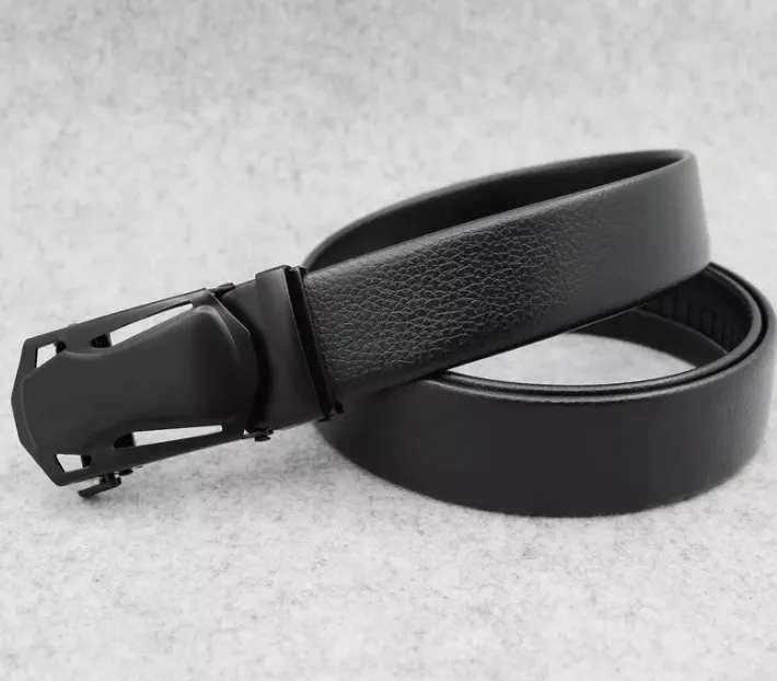 Microfiber Leather Mens Ratchet Belt Belts For Men Adjustable Automatic Buckle