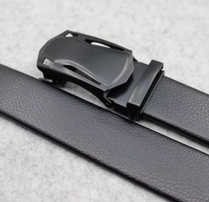 Microfiber Leather Mens Ratchet Belt Belts For Men Adjustable Automatic Buckle