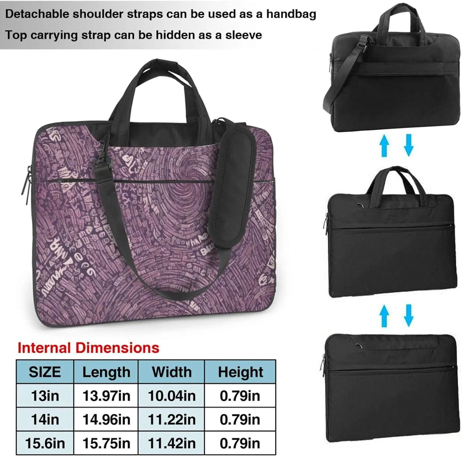 Middle Ages Pattern Laptop Shoulder Bag Notebook Computer Case Briefcase With Shoulder Straps And Handle