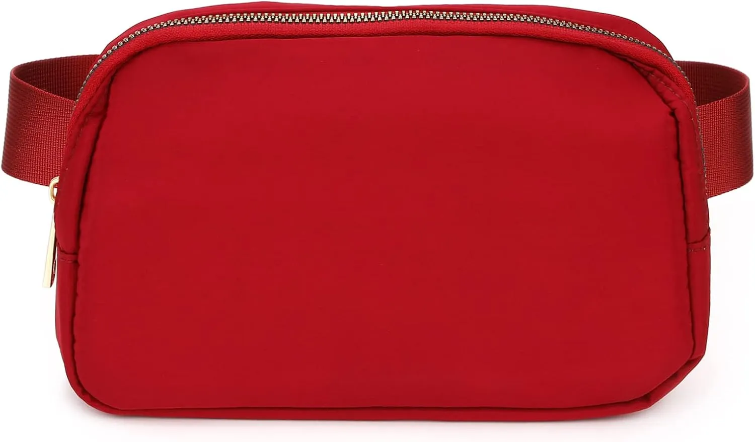 Mini Everywhere Belt Bag Fanny Pack Crossbody Bags for Women Men Unisex Waist Pouch for Travel Run Outdoor Cycling and Shopping (Red)