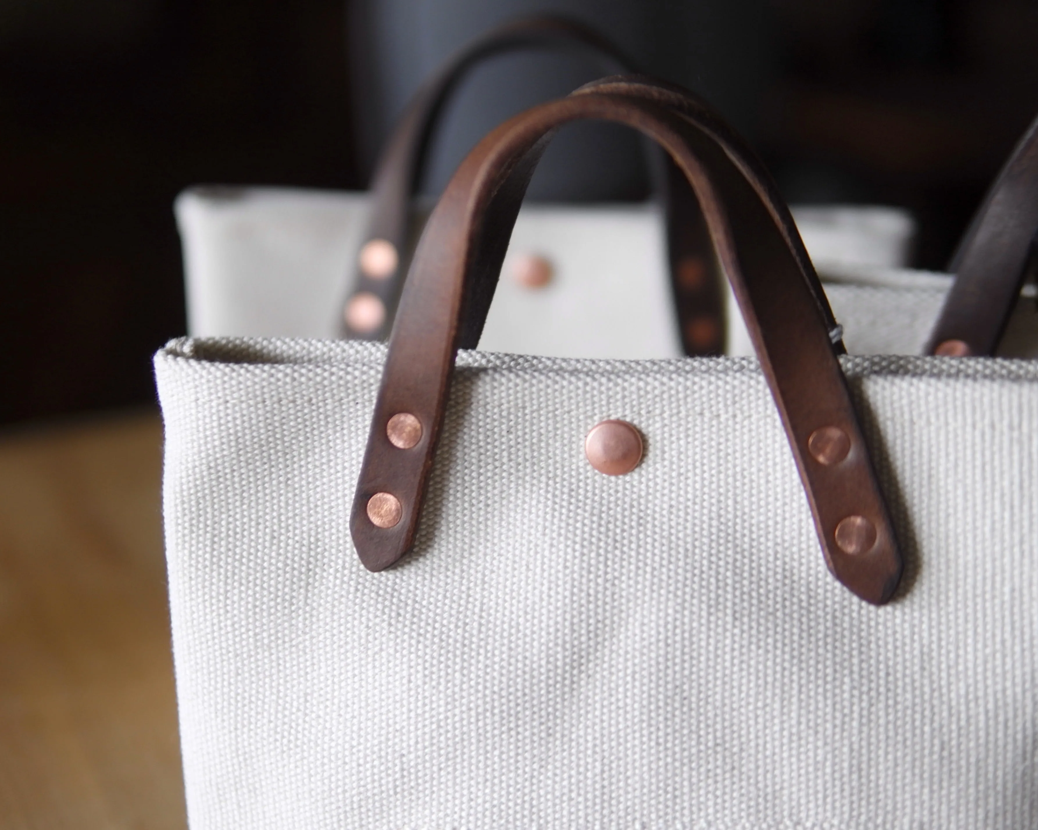 Mini Tote in Canvas with Strap