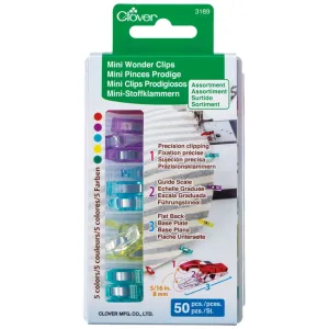 Mini Wonder Clips - Assorted Colors - 50 ct