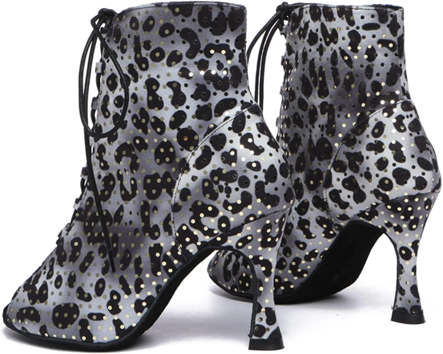 Minishion Womens Rhinestones Ballroom Dance Shoes Fashion Party Prom Ankle Boots