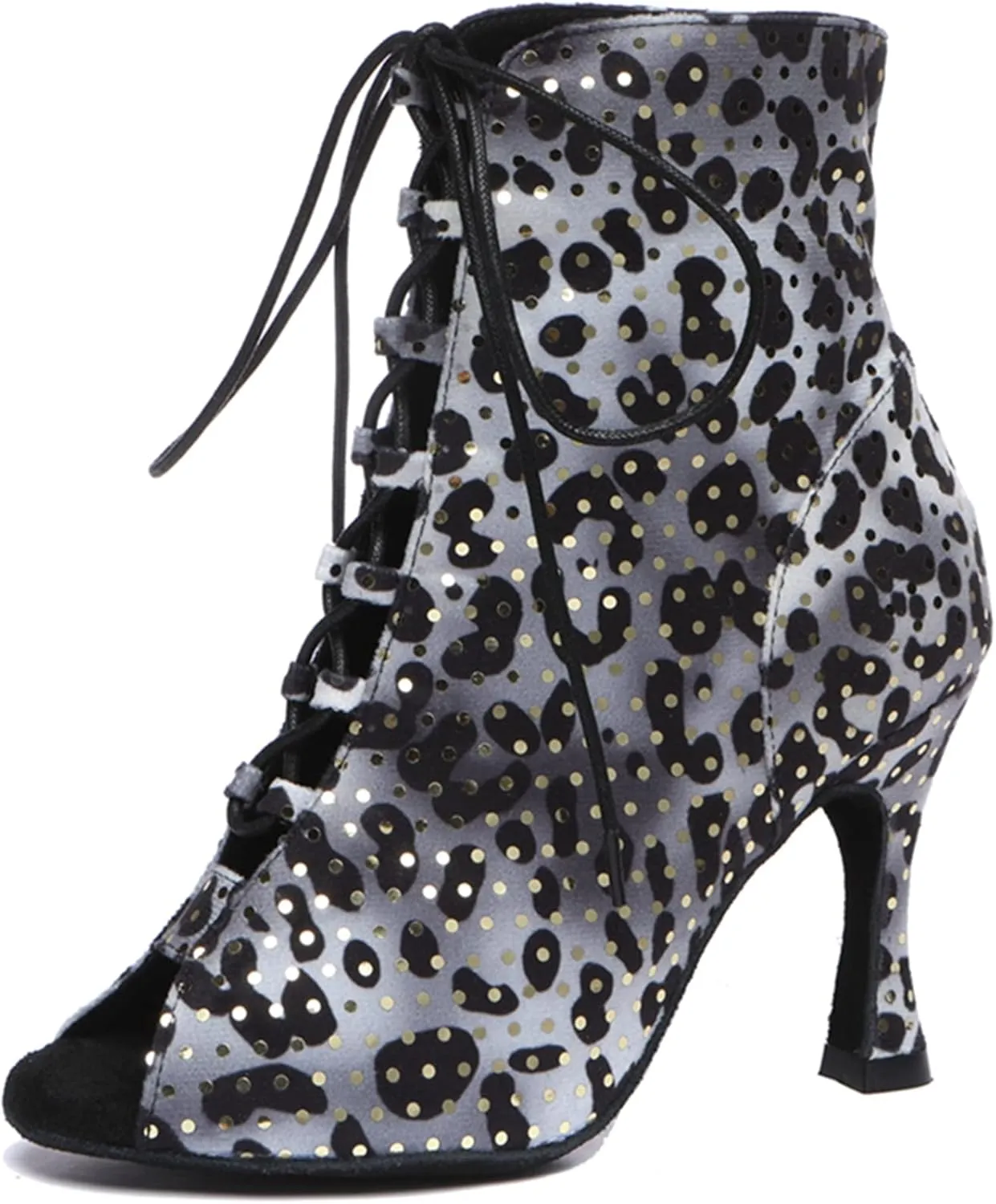 Minishion Womens Rhinestones Ballroom Dance Shoes Fashion Party Prom Ankle Boots
