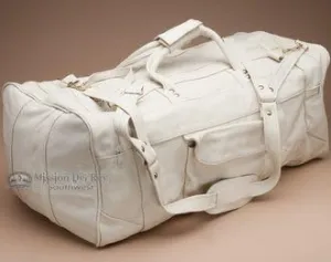 Mission Del Rey Genuine Cowhide Duffle Travel Bag 22" -Bone