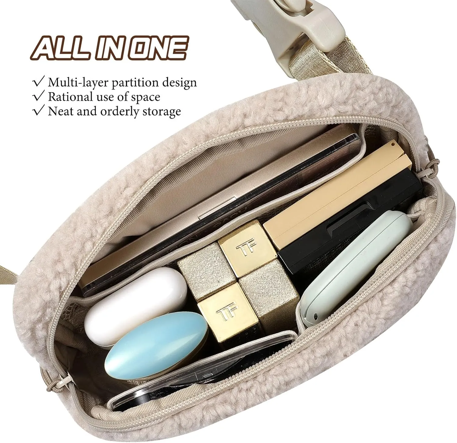 MoKo Fanny Packs for Women Men, Fashion Running Waist Packs, Crossbody Mini Bag Fanny Pack Belt Bag with Adjustable Strap for Running Outdoors Workout Travel Hiking Cycling