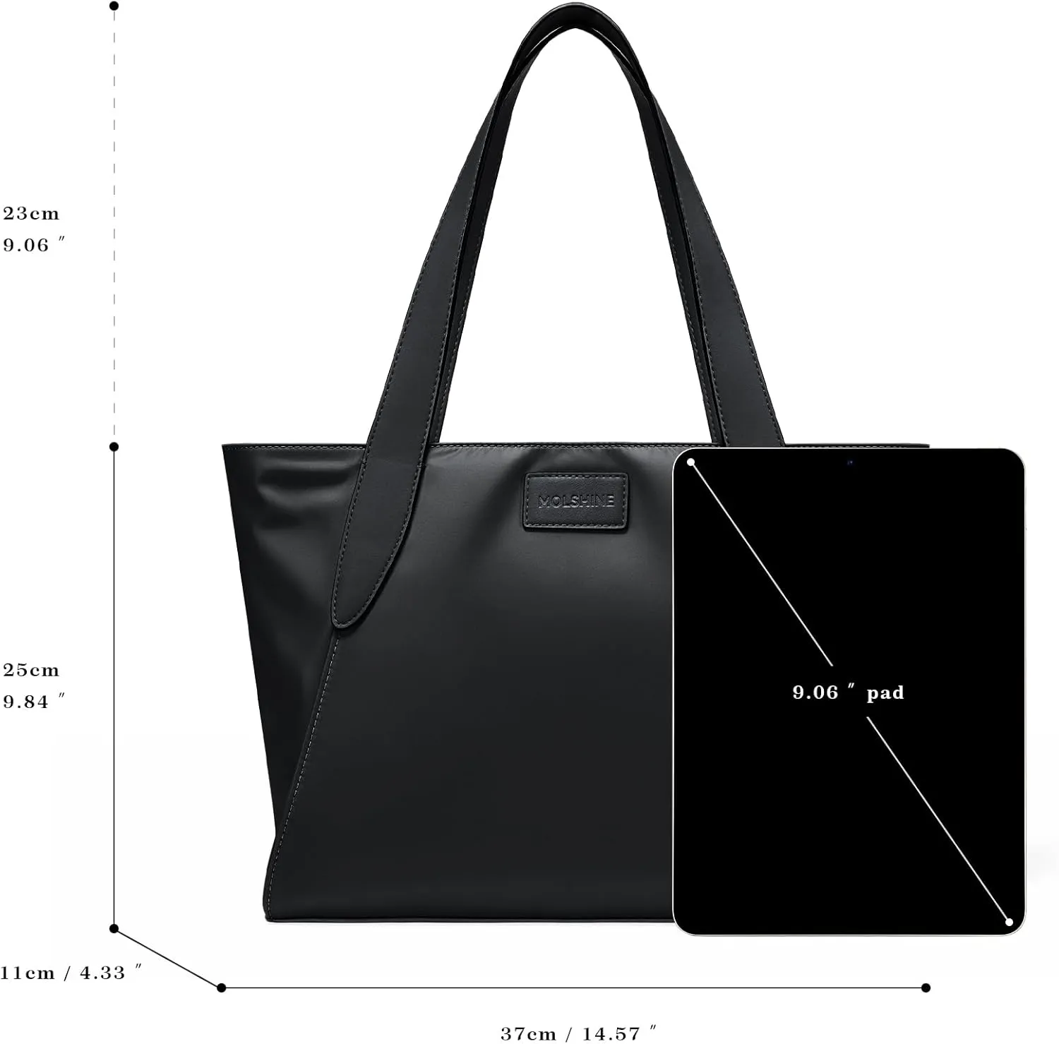 molshine Large Hobo Totes Handbag, Nylon Shopper Bags Shoulder Satchel for Workout Beach Travel Shopping Women Lady Model