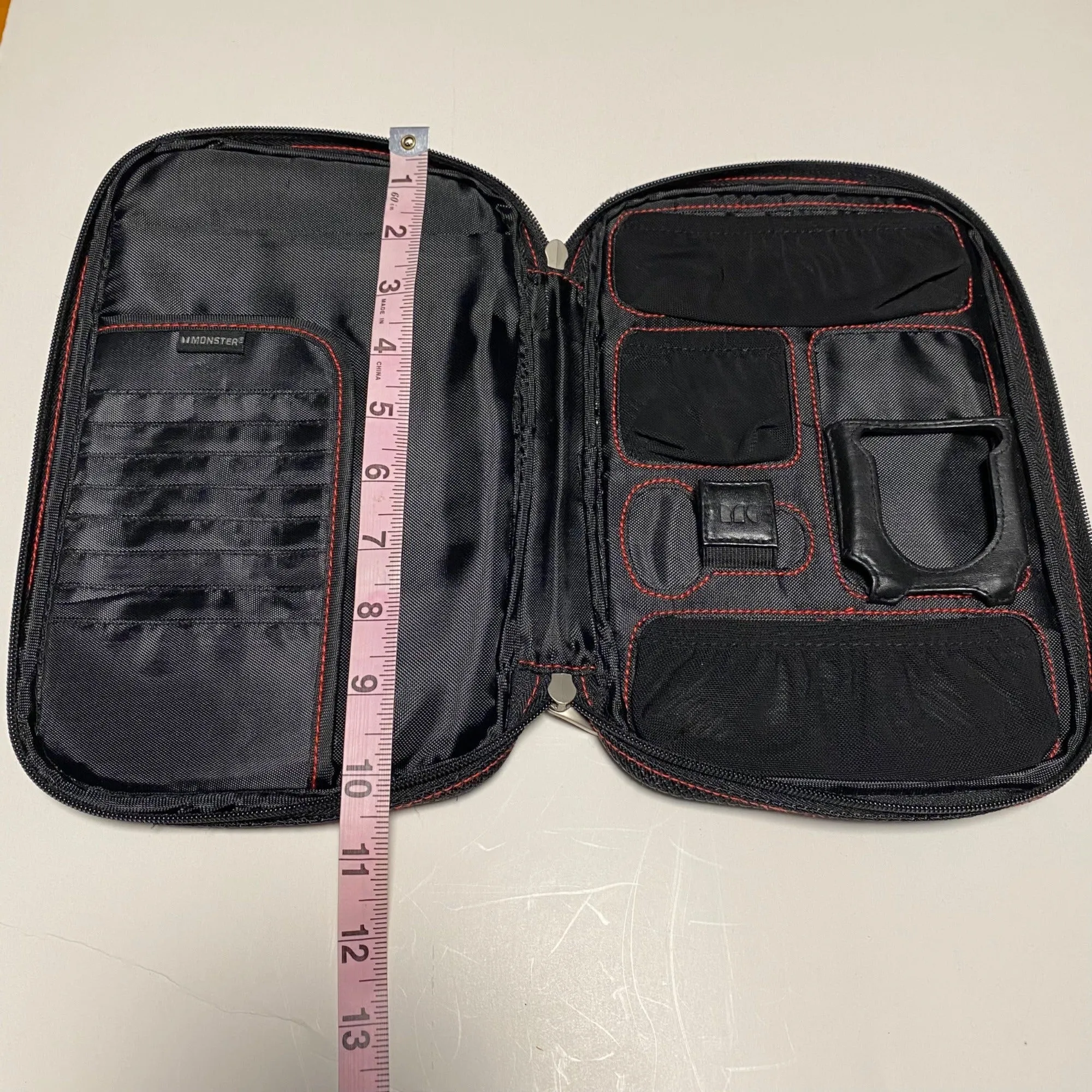 Monster Cable & Tech Organizer Wallet in Black Nylon