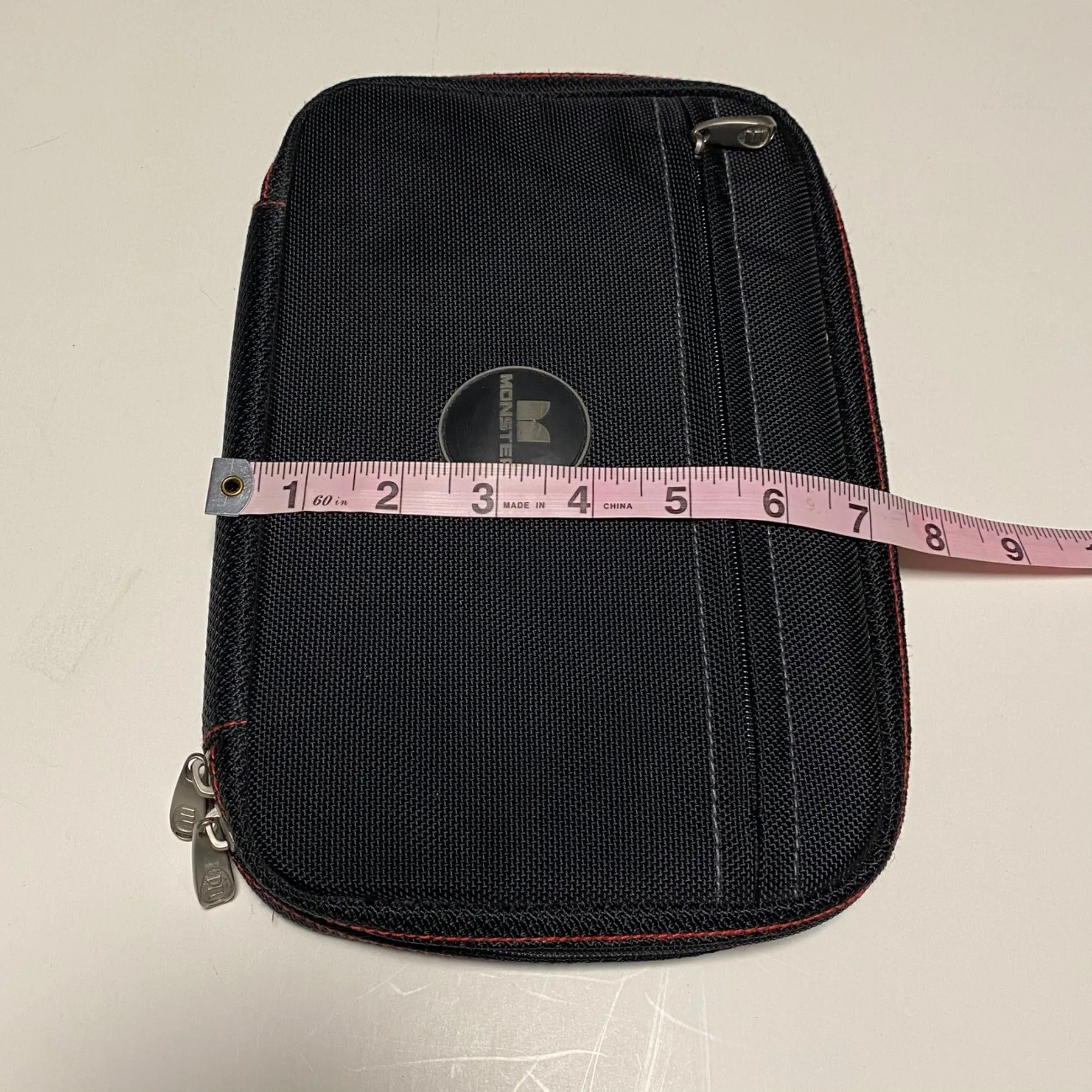Monster Cable & Tech Organizer Wallet in Black Nylon