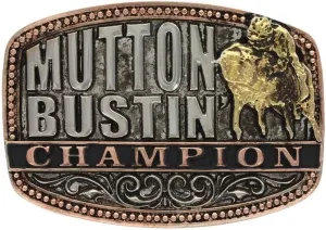 Montana Silversmiths Boys' Little Attitude Mutton Bustin Champion Belt Buckle - A516T One Size