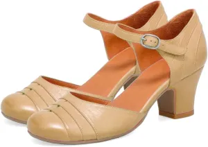MOOMMO Women Vintage Low Chunky Heel Mary Jane Shoes Pumps Round Closed Toe Cut-out Dress Sandals Ankle Strap 2" Block Heels Mary Janes Dress Shoes Rainbow Patchwork Buckle Office Party Fall 4-11 M US