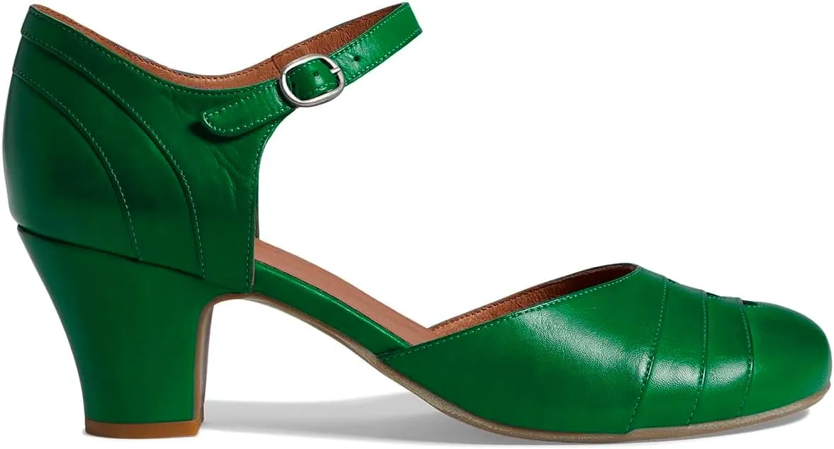 MOOMMO Women Vintage Low Chunky Heel Mary Jane Shoes Pumps Round Closed Toe Cut-out Dress Sandals Ankle Strap 2" Block Heels Mary Janes Dress Shoes Rainbow Patchwork Buckle Office Party Fall 4-11 M US