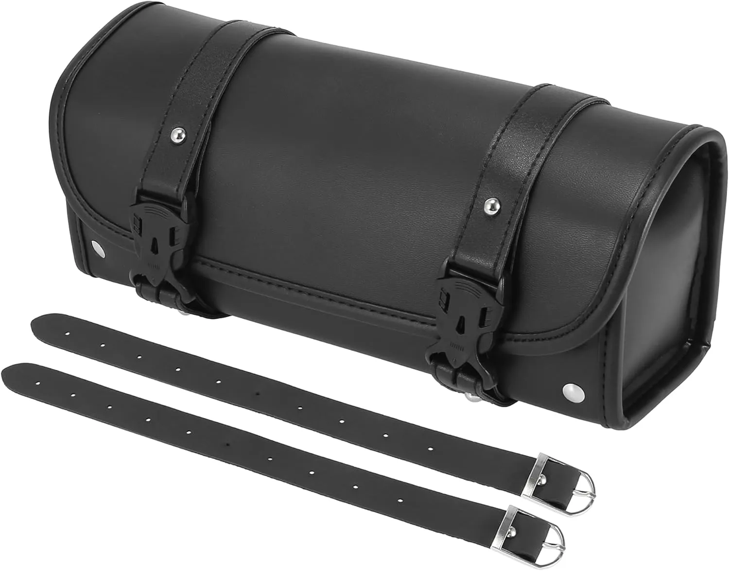 Motoforti Universal Motorcycle Fork Handlebar Tool Bag Cycling Bag Waterproof Faux Leather Black