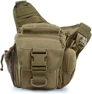 Multi-functional Outdoor Hiking Pack Tactical Messenger Range Bag,Hunting Backpack Tactical Military Bags Waterproof Daypack for 9.6L Capacity with Water Bottle Holder A