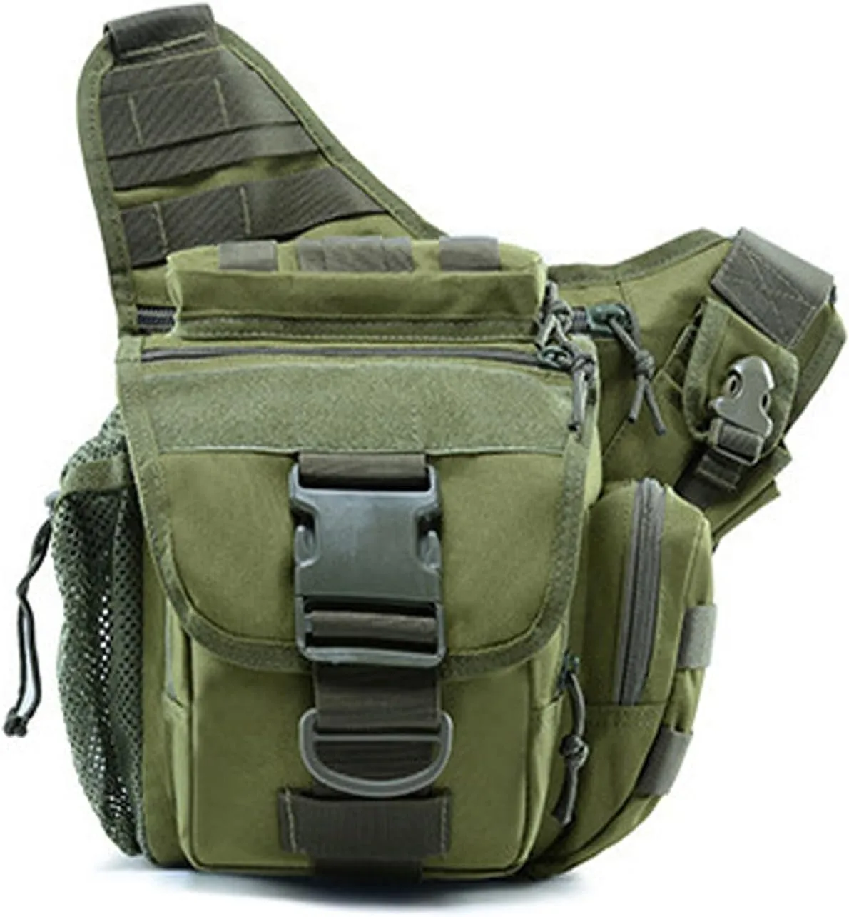 Multi-functional Outdoor Hiking Pack Tactical Messenger Range Bag,Hunting Backpack Tactical Military Bags Waterproof Daypack for 9.6L Capacity with Water Bottle Holder C