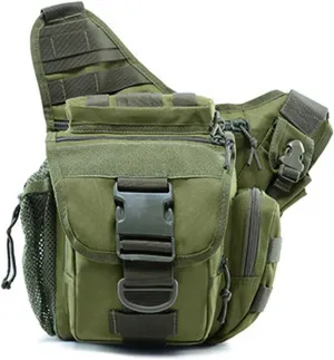 Multi-functional Outdoor Hiking Pack Tactical Messenger Range Bag,Hunting Backpack Tactical Military Bags Waterproof Daypack for 9.6L Capacity with Water Bottle Holder C