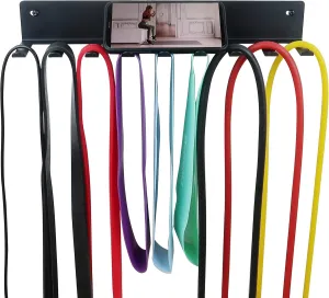 Multi-Purpose Storage Rack for Resistance Bands, Straps, Jump Ropes, Foam Rollers, Chains, Weight Belts, Tools - Heavy Duty, Fitness Bands Rack