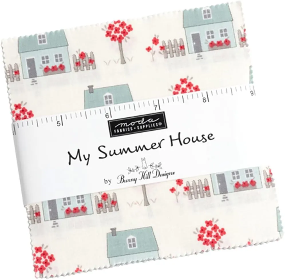 My Summer House Charm Pack by Bunny Hill Designs; 42-5" Precut Fabric Quilt Squares