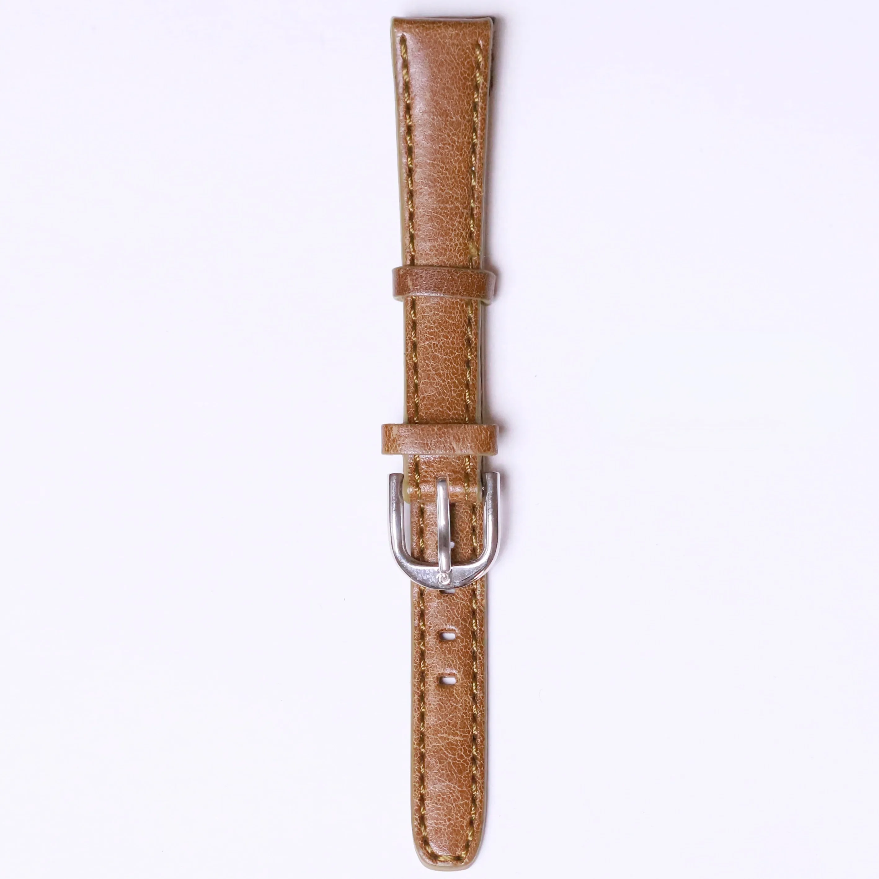 Natural Leather with steel buckle " Brown " 12mm