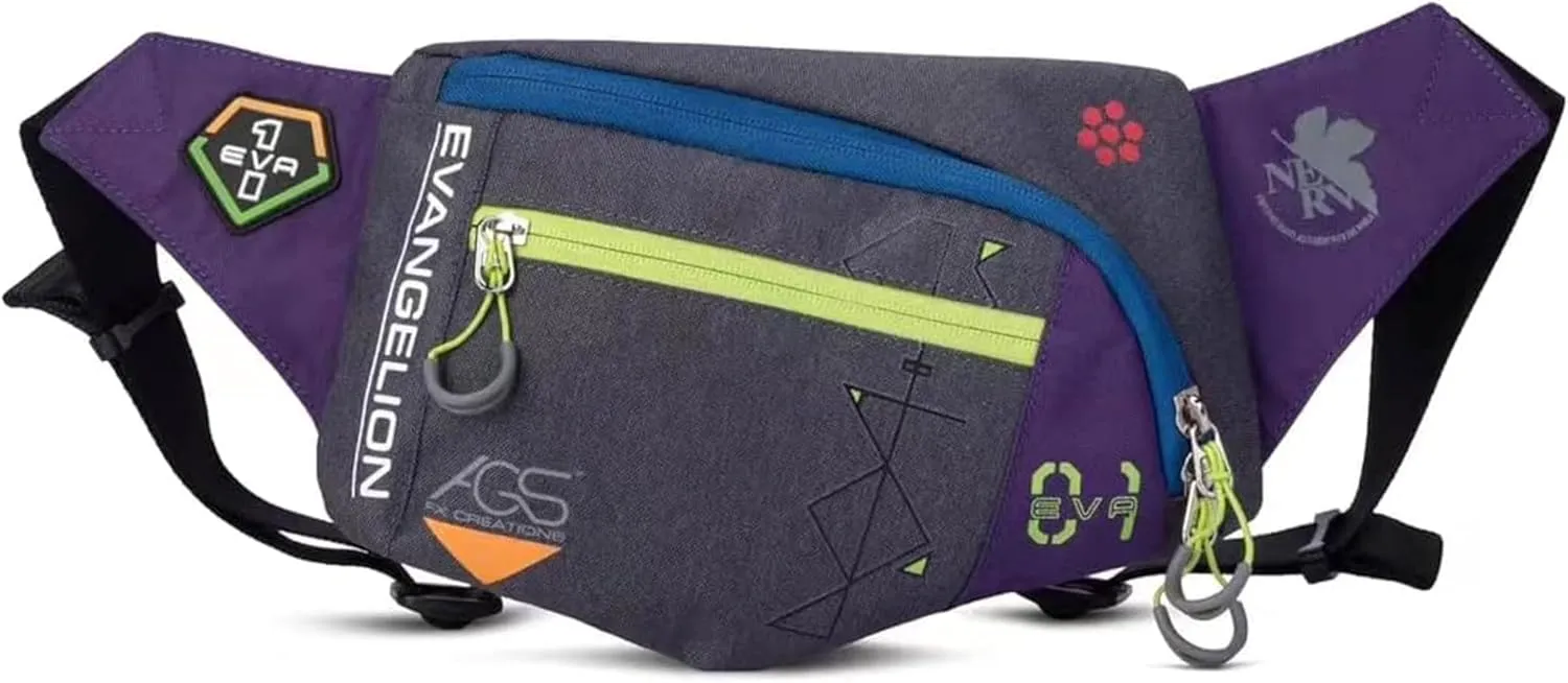 Neon Genesis Evangelion Fanny Pack Crossbody Bag Fashion Waist Pack by FX Creations