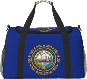 New Hampshire state flag print Weekender Overnight Carry On Bag Gym Luggage Bag Duffel Bag for Travel Women